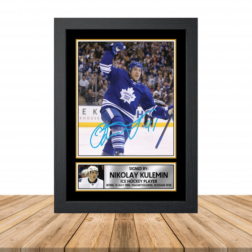Nikolai Kulemin Ice Hockey Printed Autograph Poster Print Photo Signature Gift