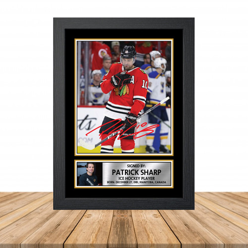 Patrick Sharp Ice Hockey Printed Autograph Poster Print Photo Signature Gift