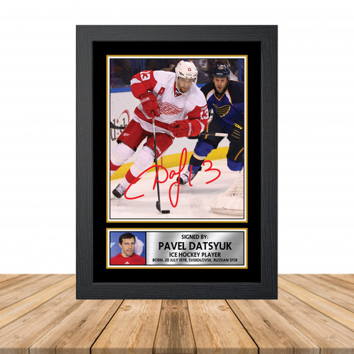 Pavel Datsyuk 2 Ice Hockey Printed Autograph Poster Print Photo Signature Gift