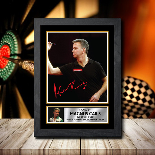 Magnus Caris Action Shot Edition printed autograph poster print