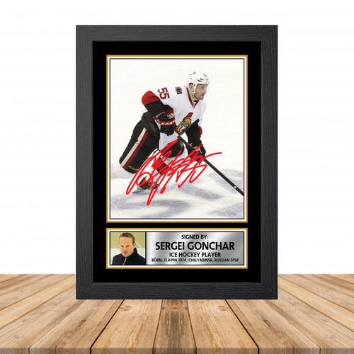 Sergei Gonchar Ice Hockey printed autograph poster print