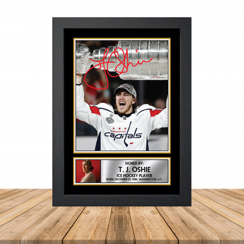 T.J. Oshie 2 Ice Hockey Printed Autograph Poster Print Photo Signature Gift