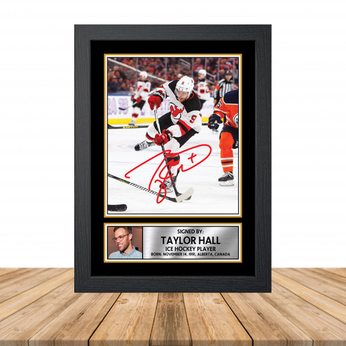 Taylor Hall Ice Hockey Printed Autograph Poster Print Photo Signature Gift