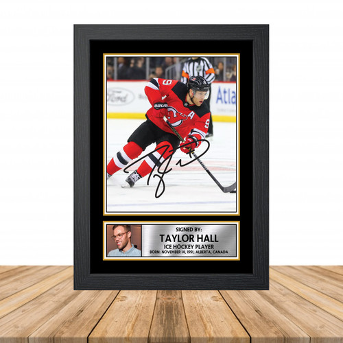Taylor Hall 2 Ice Hockey Printed Autograph Poster Print Photo Signature Gift