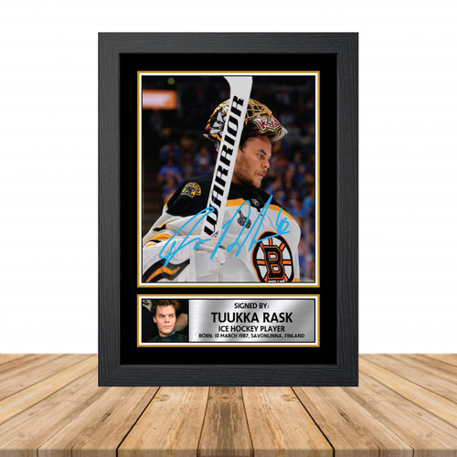Tuukka Rask 2 Ice Hockey Printed Autograph Poster Print Photo Signature Gift