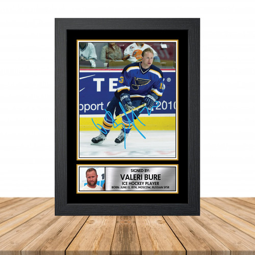 Valeri Bure 2 Ice Hockey Printed Autograph Poster Print Photo Signature Gift