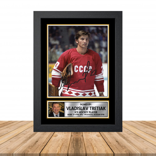 Vladislav Tretiak 2 Ice Hockey printed autograph poster print
