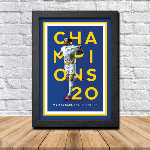 Leeds United Champions 2020 Football Gift Luke Ayling Limited Edition Poster Print