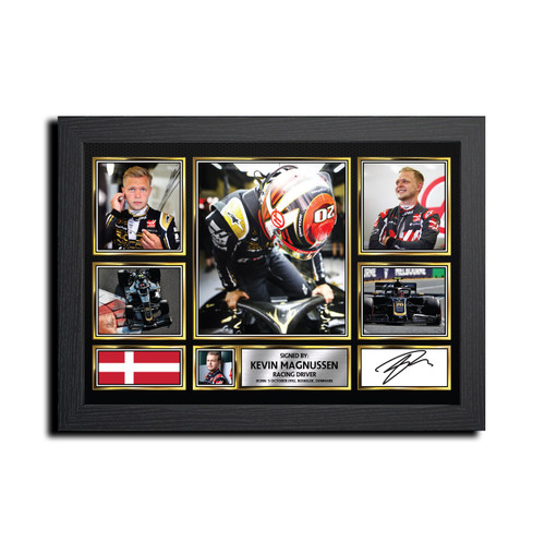 Kevin Magnussen printed autograph poster print