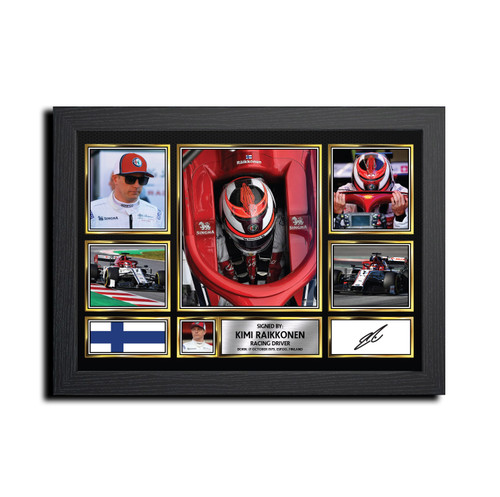 Kimi Raikkonen printed autograph poster print