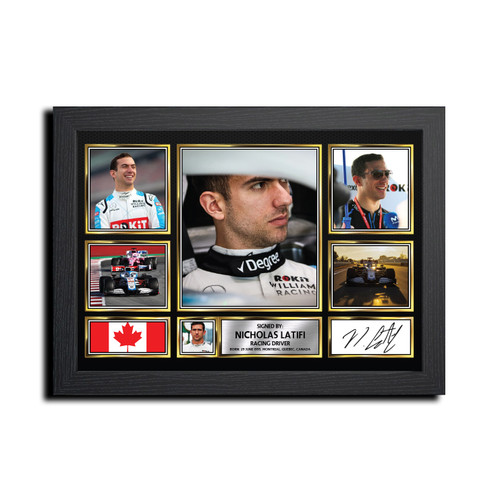 Nicholas Latifi printed autograph poster print