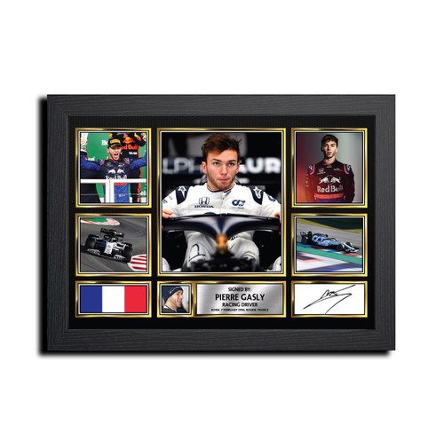 Pierre Gasly printed autograph poster print