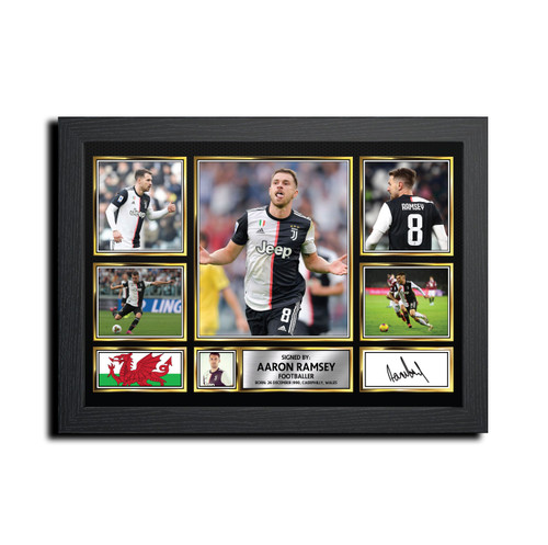 Aaron Ramsey Football Gift Printed Autograph Star Poster Print Merch Gift