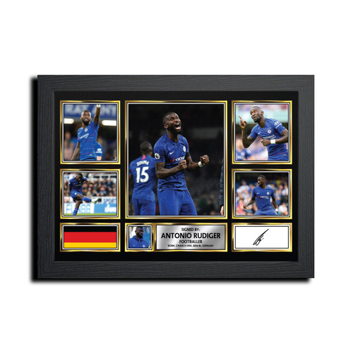 ANTONIO RUDIGER Football Gift printed autograph poster print