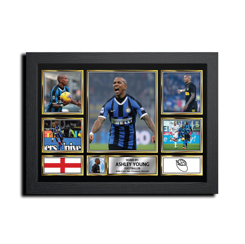 Ashley Young Football Gift Printed Autograph Star Poster Print Merch Gift