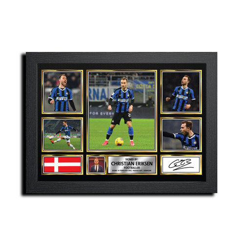 Christian Eriksen Football Gift printed autograph poster print