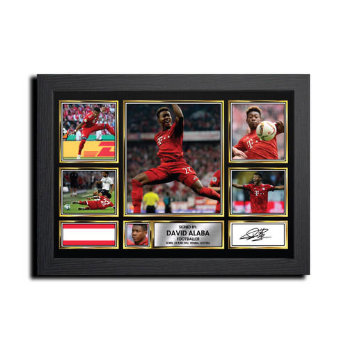 David Alaba Football Gift printed autograph poster print