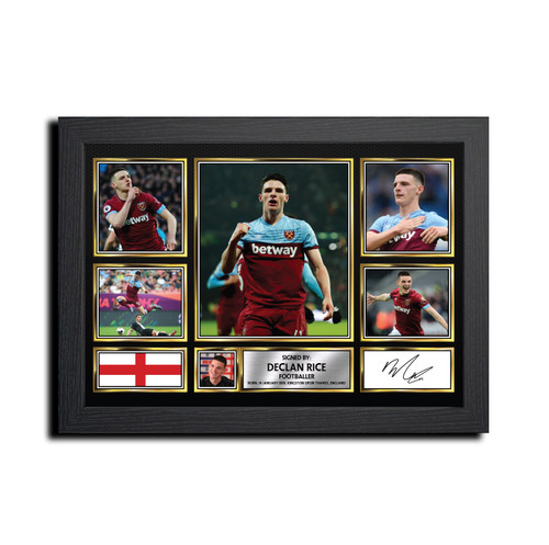 Declan Rice Football Gift printed autograph poster print
