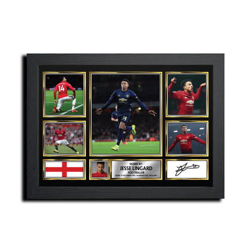 Jesse Lingard Football Gift printed autograph poster print