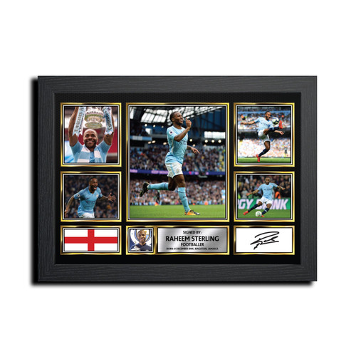 Raheem Sterling Football Gift printed autograph poster print