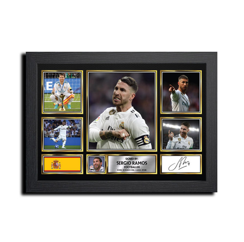 Sergio Ramos Football Gift printed autograph poster print