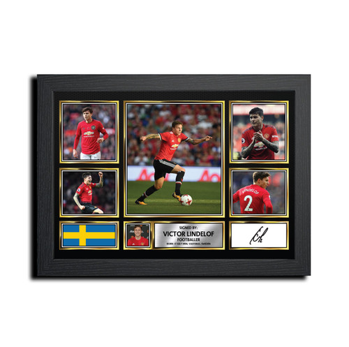 Victor Lindelof Football Gift printed autograph poster print