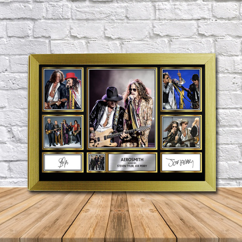 Aerosmith Music Gift printed autograph poster print