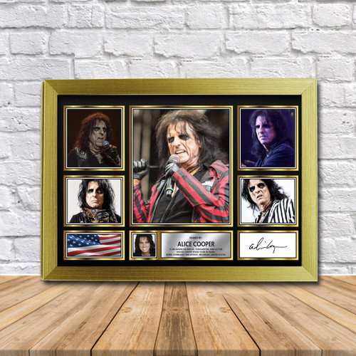Alice Cooper Music Gift printed autograph poster print