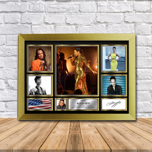 Alicia Keys Music Gift printed autograph poster print