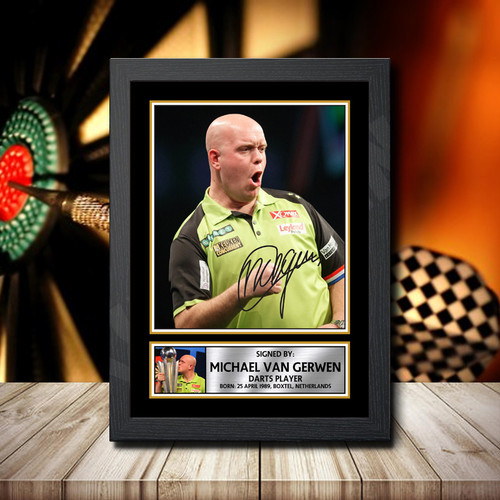 Michael Van Gerwen printed autograph poster print