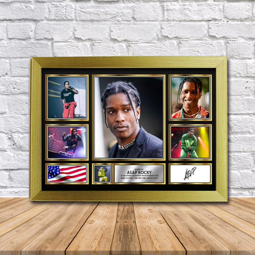 ASAP Rocky Music Gift Framed printed autograph poster print