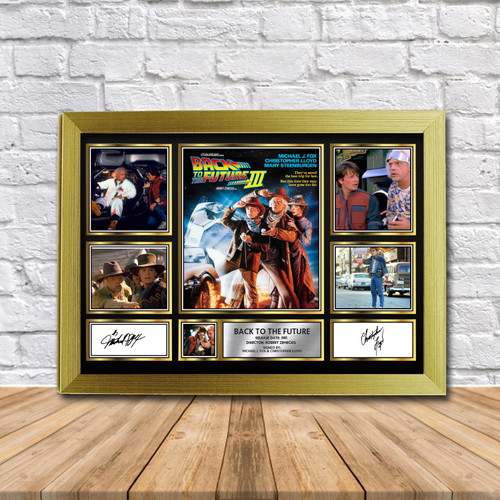 Back To The Future Movie Gift Framed printed autograph poster print