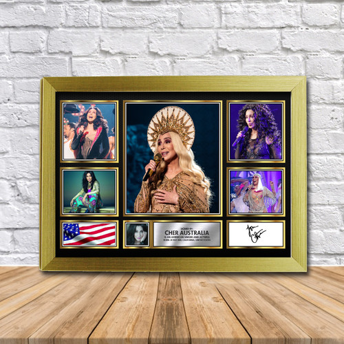 Cher Australia Music Gift Framed printed autograph poster print