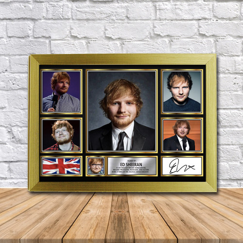 Ed Sheeran (2) Music Gift Framed printed autograph poster print