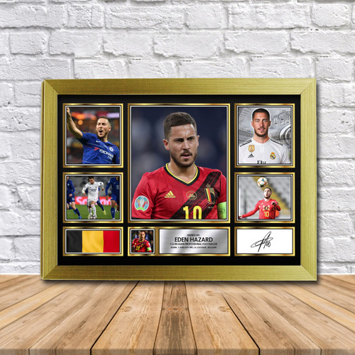 Eden Hazard (2) Football Gift Framed printed autograph poster print