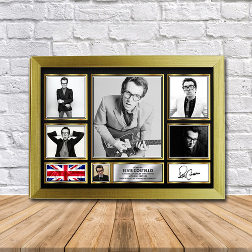 Elvis Costello Music Gift Framed printed autograph poster print