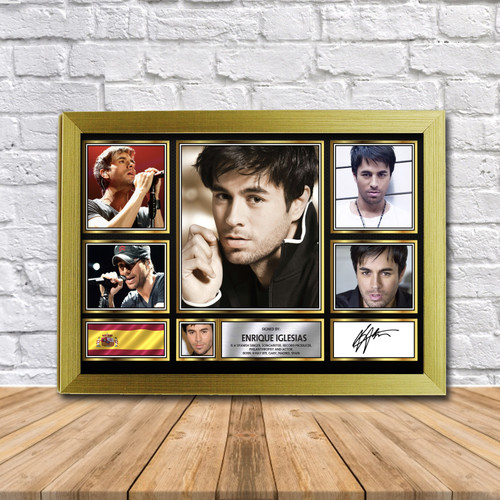 Enrique Iglesias Music Gift Framed printed autograph poster print