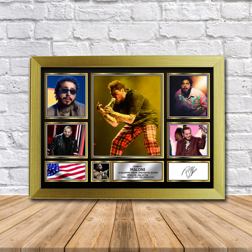 Malone Music Gift Framed printed autograph poster print