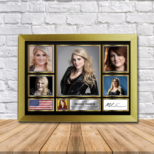 Meghan Trainor Gift Framed printed autograph poster print