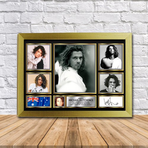 Michael Hutchence Music Gift Framed printed autograph poster print