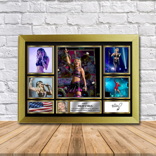 Miley Cyrus (2) Music Gift Framed printed autograph poster print