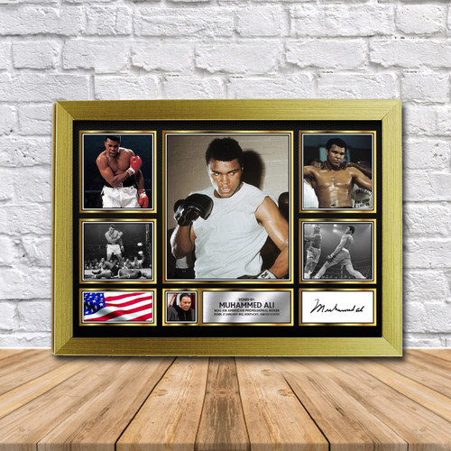 MUHAMMED ALI Boxing Gift Framed printed autograph poster print