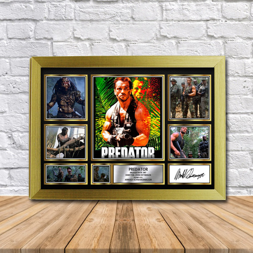 Predator Movie Gift Framed printed autograph poster print