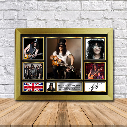 Slash Saul Hudson Music Gift Framed printed autograph poster print