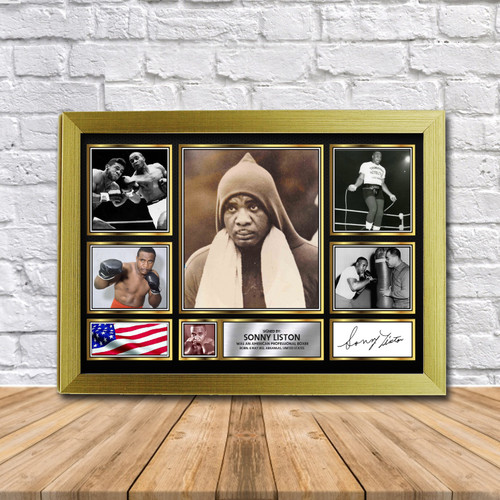 Sonny Liston Boxing Gift Framed printed autograph poster print