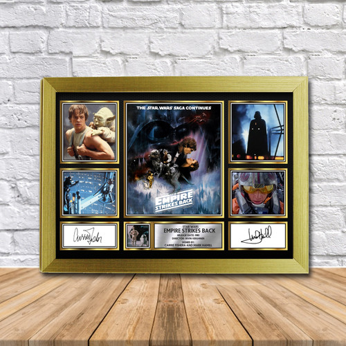 Star Wars 1980 Empire Strikes Back Movie Gift Framed printed autograph poster print