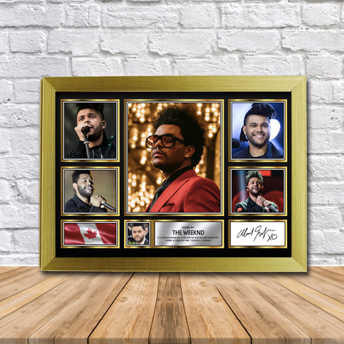 The Weeknd Music Gift Framed printed autograph poster print