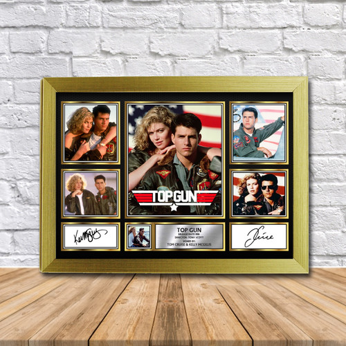 Top Gun 1986 Movie Gift Framed printed autograph poster print
