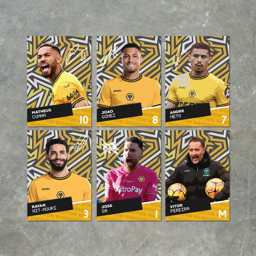 Wolverhampton Wanderers Players printed autograph poster print