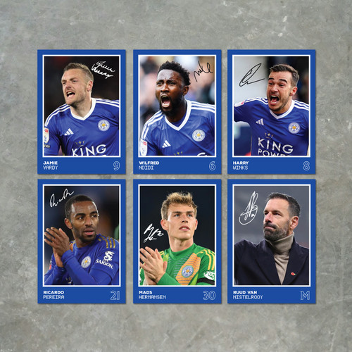 Leicester City Players printed autograph poster print
